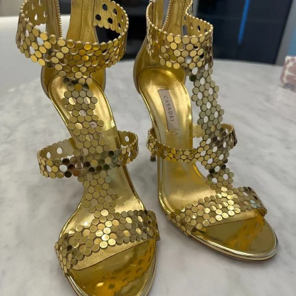 CASADEI SHOES GOLD - Picture 1 of 4